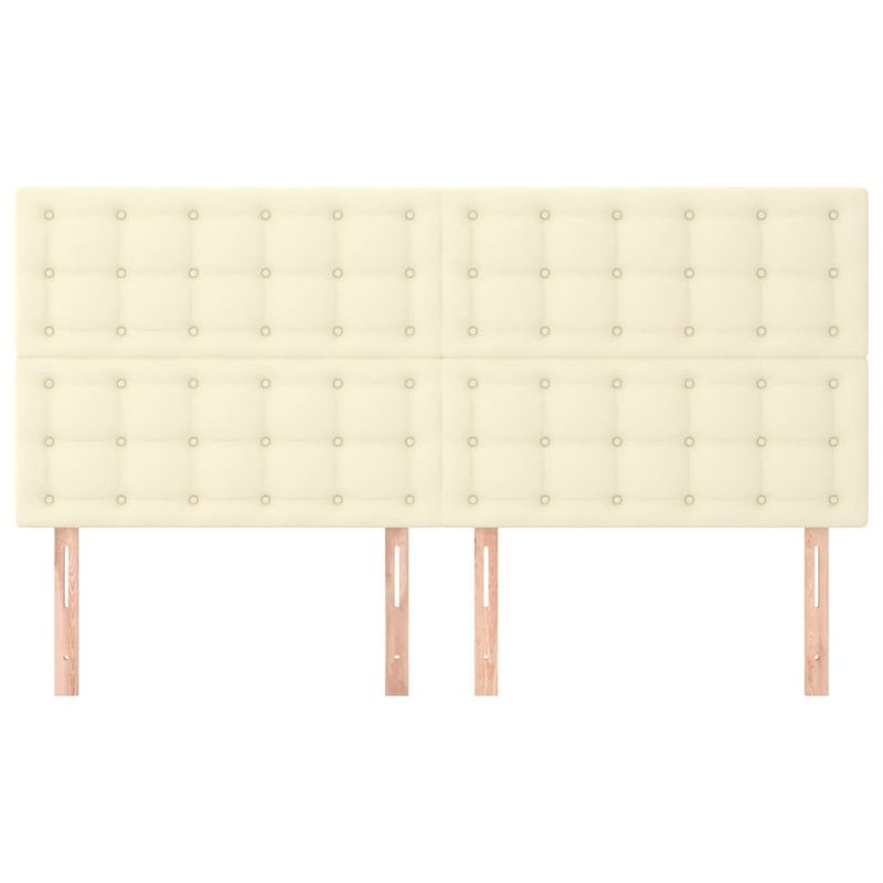 Casa si Gradina - Mobilier - Paturi si accesorii - Accesorii paturi - Tablii de pat, 4 buc, crem, 80x5x78/88 cm, piele ecologica - Infinity.ro