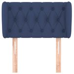Casa si Gradina - Mobilier - Paturi si accesorii - Accesorii paturi - Tablie de pat cu aripioare, albastru, 83x23x78/88 cm  textil - Infinity.ro