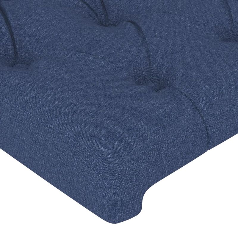 Casa si Gradina - Mobilier - Paturi si accesorii - Accesorii paturi - Tablie de pat cu aripioare, albastru, 83x23x78/88 cm  textil - Infinity.ro