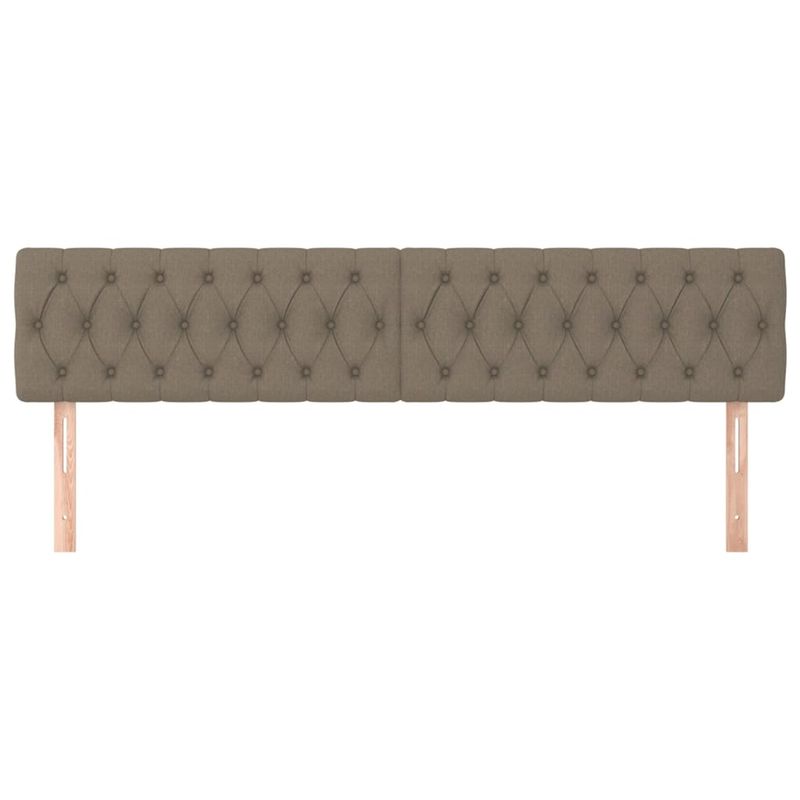 Casa si Gradina - Mobilier - Paturi si accesorii - Accesorii paturi - Tablii de pat, 2 buc, gri taupe, 90x7x78/88 cm, textil, model jos, mărime 180 cm - Infinity.ro