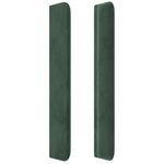 Casa si Gradina - Mobilier - Paturi si accesorii - Accesorii paturi - Tablie pat cu aripioare verde inchis 83x16x118/128 cm catifea - Infinity.ro