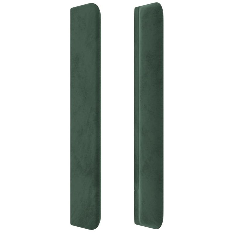 Casa si Gradina - Mobilier - Paturi si accesorii - Accesorii paturi - Tablie pat cu aripioare verde inchis 83x16x118/128 cm catifea - Infinity.ro