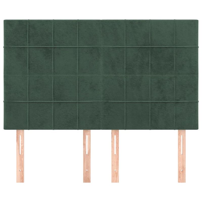 Casa si Gradina - Mobilier - Paturi si accesorii - Accesorii paturi - Tablii de pat, 4 buc, verde inchis, 72x5x78/88 cm, catifea - Infinity.ro