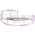 Casa si Gradina - Mobilier - Paturi si accesorii - Paturi - Cadru de pat, 140x190 cm, lemn masiv de pin - Infinity.ro