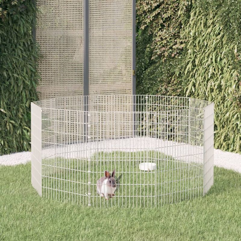 Petshop - Accesorii petshop - Culcusuri si custi - Tarcuri si colivii - Cusca pentru iepuri, 10 panouri, 54x80 cm, fier galvanizat - Infinity.ro