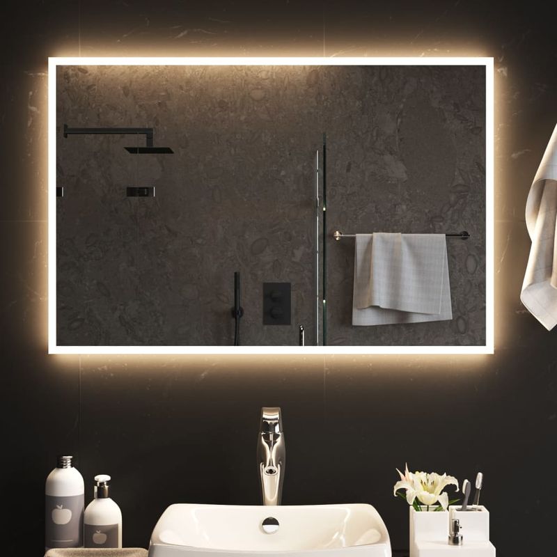 Casa si Gradina - Decoratiuni - Oglinzi - Oglinda de baie cu LED, 90x60 cm - Infinity.ro