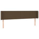 Casa si Gradina - Mobilier - Paturi si accesorii - Accesorii paturi - Tablie de pat cu aripioare maro inchis183x16x78/88 cm textil - Infinity.ro