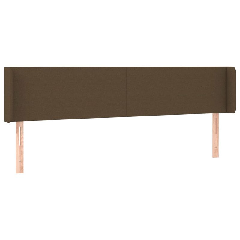Casa si Gradina - Mobilier - Paturi si accesorii - Accesorii paturi - Tablie de pat cu aripioare maro inchis183x16x78/88 cm textil - Infinity.ro