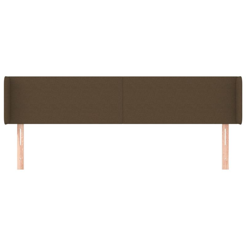 Casa si Gradina - Mobilier - Paturi si accesorii - Accesorii paturi - Tablie de pat cu aripioare maro inchis183x16x78/88 cm textil - Infinity.ro