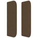 Casa si Gradina - Mobilier - Paturi si accesorii - Accesorii paturi - Tablie de pat cu aripioare maro inchis183x16x78/88 cm textil - Infinity.ro