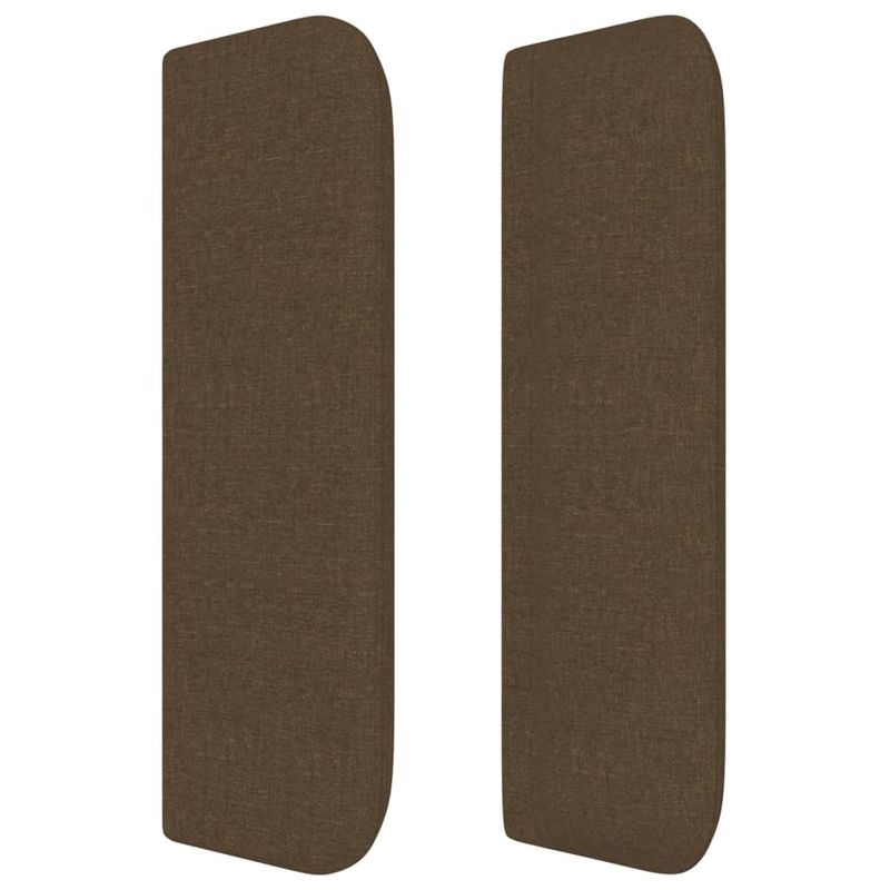 Casa si Gradina - Mobilier - Paturi si accesorii - Accesorii paturi - Tablie de pat cu aripioare maro inchis183x16x78/88 cm textil - Infinity.ro