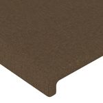 Casa si Gradina - Mobilier - Paturi si accesorii - Accesorii paturi - Tablie de pat cu aripioare maro inchis183x16x78/88 cm textil - Infinity.ro