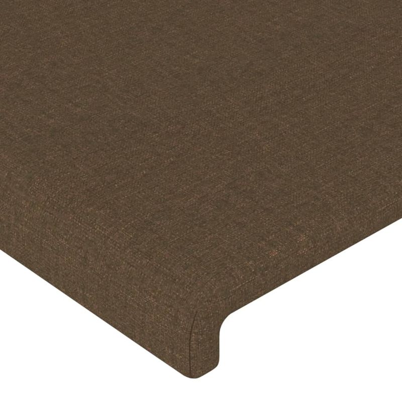 Casa si Gradina - Mobilier - Paturi si accesorii - Accesorii paturi - Tablie de pat cu aripioare maro inchis183x16x78/88 cm textil - Infinity.ro