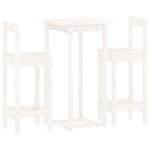 Casa si Gradina - Mobilier - Seturi de mobilier - Seturi bucatarie - Set mobilier de bar, 3 piese, alb, lemn masiv de pin - Infinity.ro