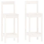 Casa si Gradina - Mobilier - Seturi de mobilier - Seturi bucatarie - Set mobilier de bar, 3 piese, alb, lemn masiv de pin - Infinity.ro