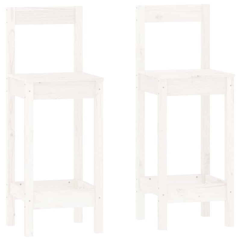 Casa si Gradina - Mobilier - Seturi de mobilier - Seturi bucatarie - Set mobilier de bar, 3 piese, alb, lemn masiv de pin - Infinity.ro