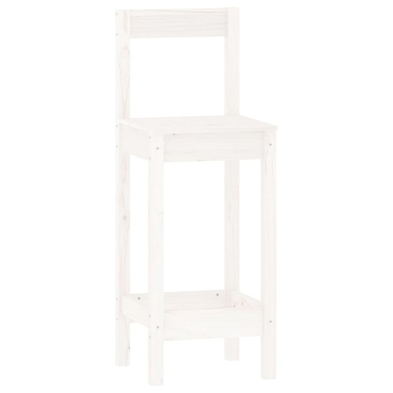 Casa si Gradina - Mobilier - Seturi de mobilier - Seturi bucatarie - Set mobilier de bar, 3 piese, alb, lemn masiv de pin - Infinity.ro