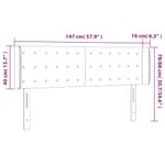 Casa si Gradina - Mobilier - Paturi si accesorii - Accesorii paturi - Tablie de pat cu aripioare verde inchis 147x16x78/88 cm catifea - Infinity.ro