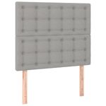 Casa si Gradina - Mobilier - Paturi si accesorii - Accesorii paturi - Tablii de pat, 2 buc, gri deschis, 90x5x78/88 cm, textil - Infinity.ro
