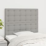 Casa si Gradina - Mobilier - Paturi si accesorii - Accesorii paturi - Tablii de pat, 2 buc, gri deschis, 90x5x78/88 cm, textil - Infinity.ro