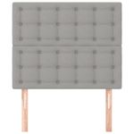 Casa si Gradina - Mobilier - Paturi si accesorii - Accesorii paturi - Tablii de pat, 2 buc, gri deschis, 90x5x78/88 cm, textil - Infinity.ro