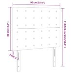 Casa si Gradina - Mobilier - Paturi si accesorii - Accesorii paturi - Tablii de pat, 2 buc, gri deschis, 90x5x78/88 cm, textil - Infinity.ro
