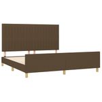Casa si Gradina - Mobilier - Paturi si accesorii - Paturi - Cadru de pat cu tablie, maro inchis, 160x200 cm, textil - Infinity.ro