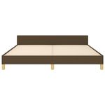 Casa si Gradina - Mobilier - Paturi si accesorii - Paturi - Cadru de pat cu tablie, maro inchis, 160x200 cm, textil - Infinity.ro