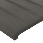 Casa si Gradina - Mobilier - Paturi si accesorii - Accesorii paturi - Tablie de pat cu aripioare gri inchis 163x16x118/128 cm catifea - Infinity.ro