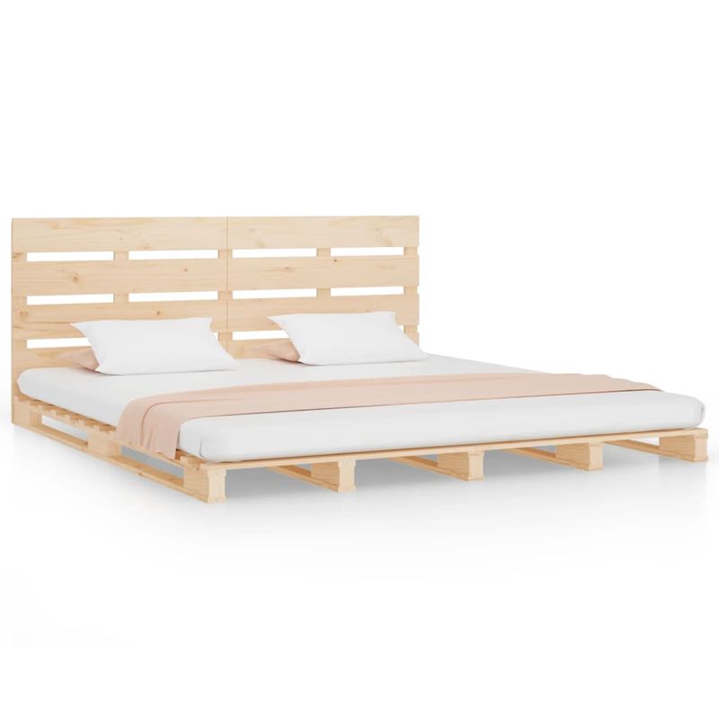 Casa si Gradina - Mobilier - Paturi si accesorii - Paturi - Cadru de pat King Size, 150x200 cm, lemn masiv de pin - Infinity.ro