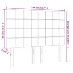 Casa si Gradina - Mobilier - Paturi si accesorii - Accesorii paturi - Tablie de pat cu LED, roz, 144x5x118/128 cm, catifea - Infinity.ro