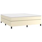 Casa si Gradina - Mobilier - Paturi si accesorii - Paturi - Cadru de pat, crem, 160x200 cm, piele ecologica - Infinity.ro