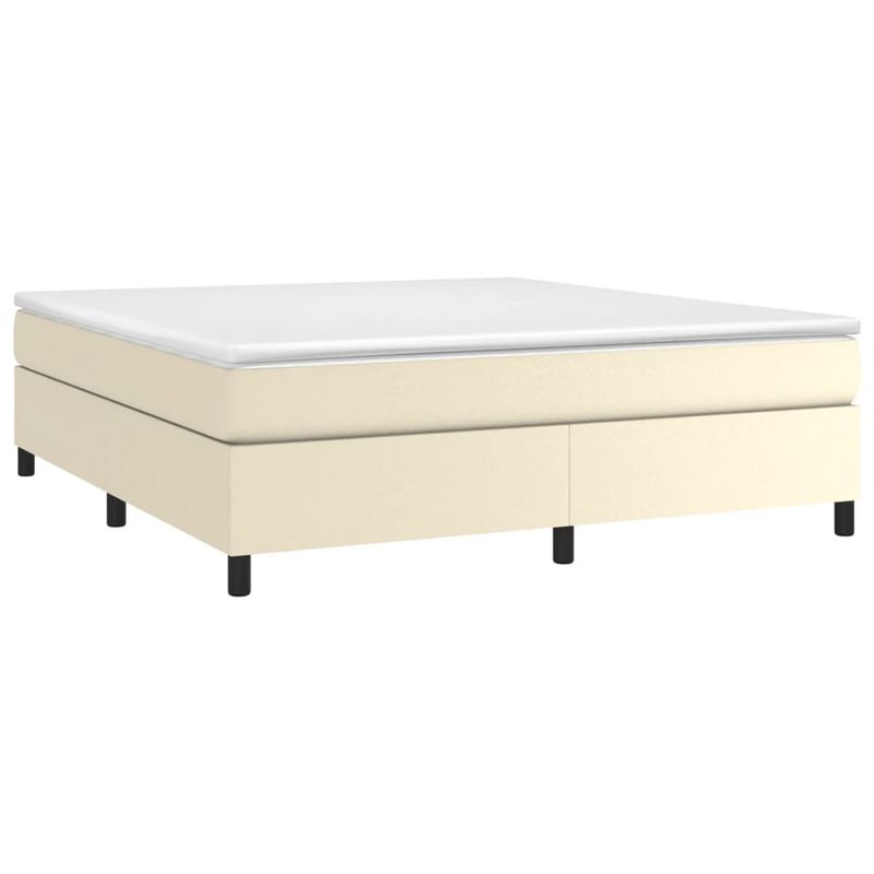 Casa si Gradina - Mobilier - Paturi si accesorii - Paturi - Cadru de pat, crem, 160x200 cm, piele ecologica - Infinity.ro