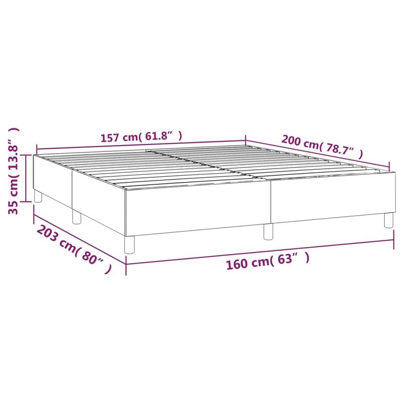 Casa si Gradina - Mobilier - Paturi si accesorii - Paturi - Cadru de pat, crem, 160x200 cm, piele ecologica - Infinity.ro