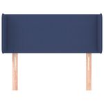 Casa si Gradina - Mobilier - Paturi si accesorii - Accesorii paturi - Tablie de pat cu aripioare albastru 83x16x78/88 cm textil - Infinity.ro
