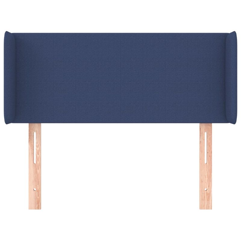 Casa si Gradina - Mobilier - Paturi si accesorii - Accesorii paturi - Tablie de pat cu aripioare albastru 83x16x78/88 cm textil - Infinity.ro