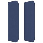 Casa si Gradina - Mobilier - Paturi si accesorii - Accesorii paturi - Tablie de pat cu aripioare albastru 83x16x78/88 cm textil - Infinity.ro