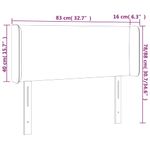 Casa si Gradina - Mobilier - Paturi si accesorii - Accesorii paturi - Tablie de pat cu aripioare albastru 83x16x78/88 cm textil - Infinity.ro