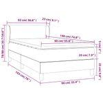 Casa si Gradina - Mobilier - Paturi si accesorii - Paturi - Pat box spring cu saltea, negru, 90x190 cm, textil - Infinity.ro