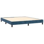 Casa si Gradina - Mobilier - Paturi si accesorii - Paturi - Pat box spring cu saltea, albastru inchis, 160x200 cm, catifea - Infinity.ro