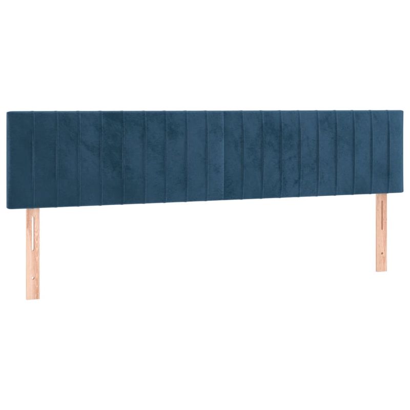 Casa si Gradina - Mobilier - Paturi si accesorii - Paturi - Pat box spring cu saltea, albastru inchis, 160x200 cm, catifea - Infinity.ro