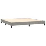 Casa si Gradina - Mobilier - Paturi si accesorii - Paturi - Pat box spring cu saltea, gri deschis, 200x200 cm, catifea - Infinity.ro