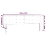Casa si Gradina - Mobilier - Paturi si accesorii - Accesorii paturi - Tablie de pat cu LED, gri taupe, 160x5x78/88 cm, textil - Infinity.ro