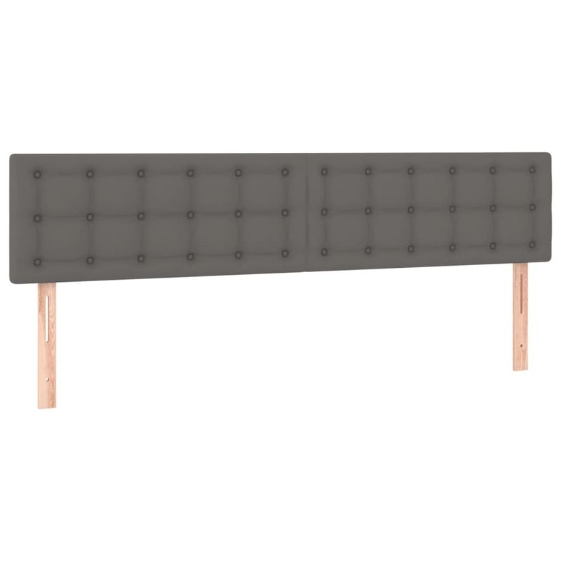 Casa si Gradina - Mobilier - Paturi si accesorii - Accesorii paturi - Tablie de pat cu LED, gri, 180x5x78/88 cm, piele ecologica - Infinity.ro