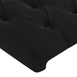 Casa si Gradina - Mobilier - Paturi si accesorii - Accesorii paturi - Tablie de pat cu LED, negru, 90x7x78/88 cm, catifea - Infinity.ro
