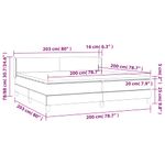 Casa si Gradina - Mobilier - Paturi si accesorii - Paturi - Pat box spring cu saltea, albastru, 200x200 cm, textil - Infinity.ro