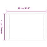 Casa si Gradina - Decoratiuni - Oglinzi - Oglinda de baie cu LED, 40x60 cm - Infinity.ro