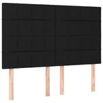 Casa si Gradina - Mobilier - Paturi si accesorii - Paturi - Pat cu arcuri, saltea si LED, negru, 140x190 cm, textil - Infinity.ro