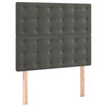 Casa si Gradina - Mobilier - Paturi si accesorii - Paturi - Pat cu arcuri, saltea si LED, gri inchis, 100x200 cm, catifea - Infinity.ro