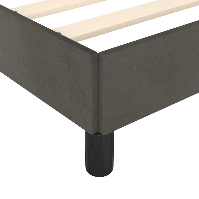 Casa si Gradina - Mobilier - Paturi si accesorii - Paturi - Cadru de pat cu tablie, gri inchis, 140x190 cm, catifea - Infinity.ro